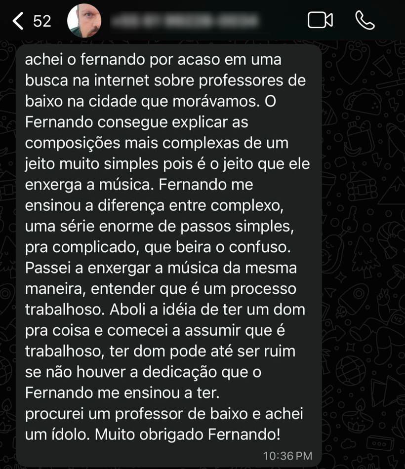 Depoimento original de aluno 8